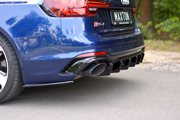 Maxton Rear Valance Audi RS4 B9 Avant - Gloss Black