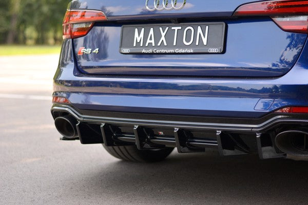 Maxton Rear Valance Audi RS4 B9 Avant - Gloss Black