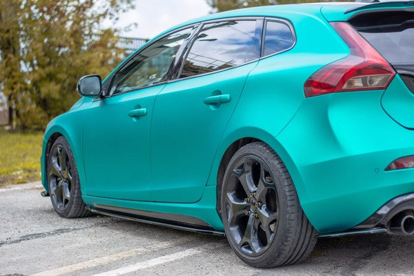 Maxton Side Skirts Diffusers Volvo V40 R-Design - Gloss Black