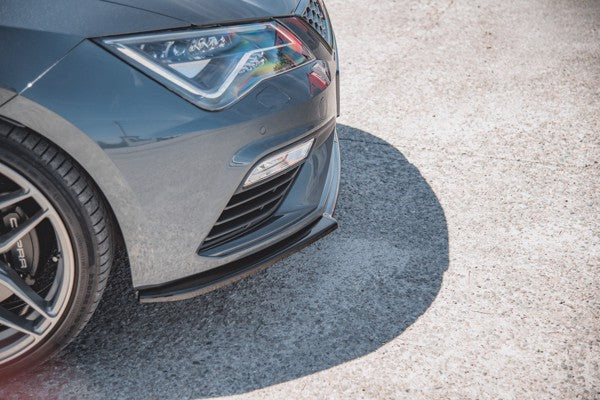 Maxton Front Splitter V.4 Seat Leon Cupra / Fr Mk3 Fl - Gloss Black
