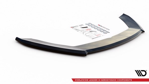 Maxton Front Splitter V.4 Seat Leon Cupra / Fr Mk3 Fl - Gloss Black