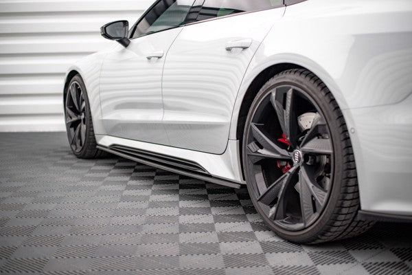 Maxton Side Skirts Diffusers V.2 Audi RS6 C8 / RS7 C8 - Gloss Black