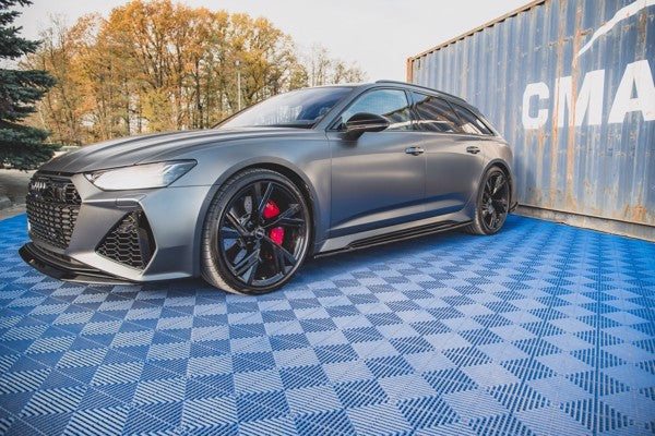 Maxton Side Skirts Diffusers V.2 Audi RS6 C8 / RS7 C8 - Gloss Black