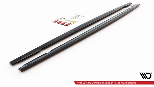Maxton Side Skirts Diffusers V.2 Audi RS6 C8 / RS7 C8 - Gloss Black