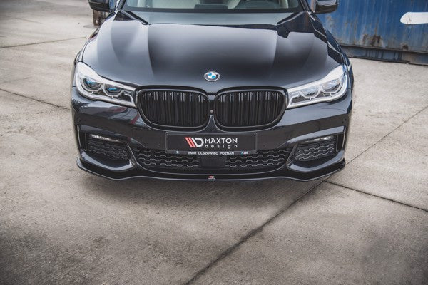 Maxton Front Splitter V.1 For BMW 7 M-Pack G11 - Gloss Black