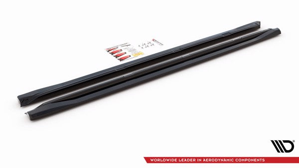 Maxton Side Skirts Diffusers Skoda Kodiaq Mk1 Facelift - Gloss Black