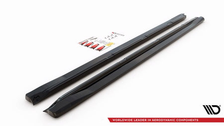 Maxton Side Skirts Diffusers Skoda Kodiaq Mk1 Facelift - Gloss Black