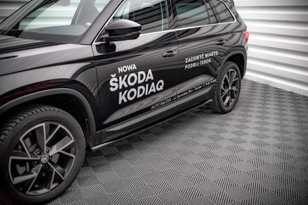 Maxton Side Skirts Diffusers Skoda Kodiaq Mk1 Facelift - Gloss Black