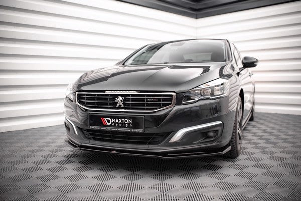 Maxton Front Splitter V.2 Peugeot 508 Gt Mk1 Facelift - Gloss Black