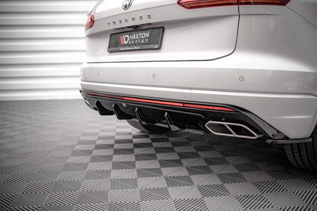 Maxton Rear Valance Volkswagen Touareg R-Line Mk3 - Gloss Black