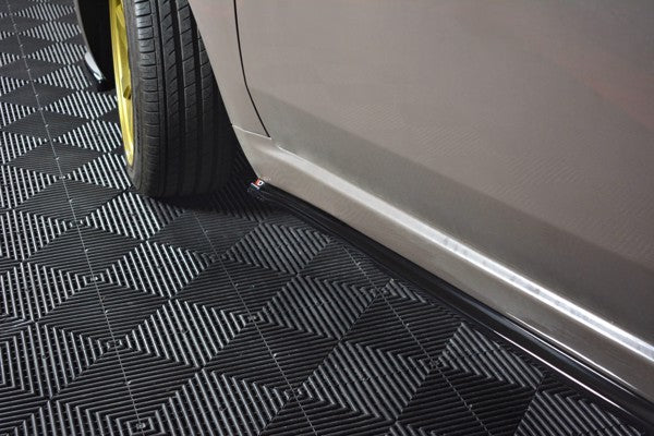 Maxton Side Skirts Diffusers Fiat 500 Hatchback Preface - Gloss Black