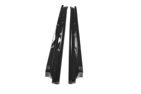 Maxton Side Skirts Diffusers Fiat 500 Hatchback Preface - Gloss Black