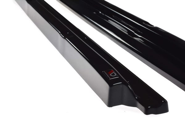 Maxton Side Skirts Diffusers Fiat 500 Hatchback Preface - Gloss Black