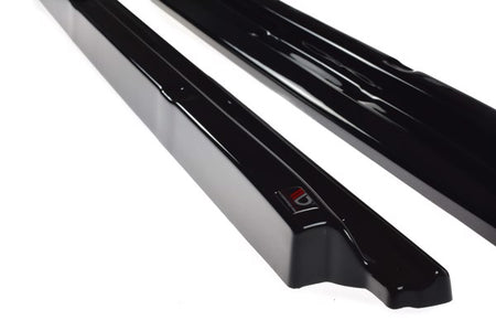 Maxton Side Skirts Diffusers Fiat 500 Hatchback Preface - Gloss Black