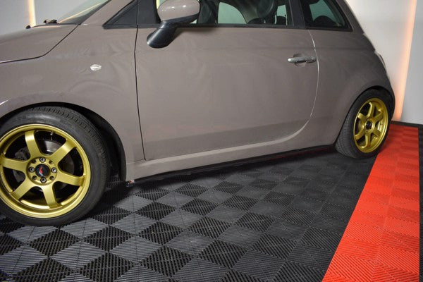 Maxton Side Skirts Diffusers Fiat 500 Hatchback Preface - Gloss Black