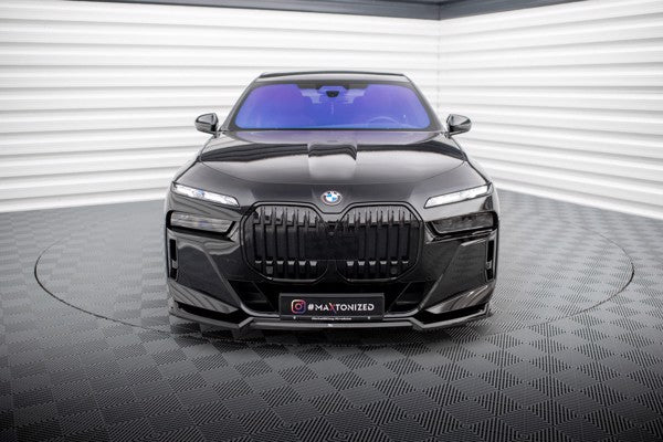 Maxton Front Splitter V.3 BMW 7 M-Pack / M760E G70 - Gloss Black