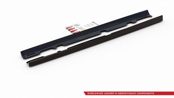 Maxton Side Skirts Diffusers V.2 Ford Fiesta Mk8 St / St-Line - Gloss Black