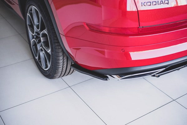 Maxton Rear Side Splitters Skoda Kodiaq RS - Gloss Black