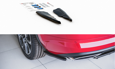 Maxton Rear Side Splitters Skoda Kodiaq RS - Gloss Black