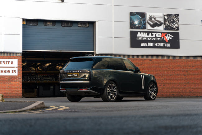 Milltek endrør til System med Nedadvendte Enderør til OE Kofanger Range Rover Vogue L460 P440/460/510/550e (SWB & LWB)