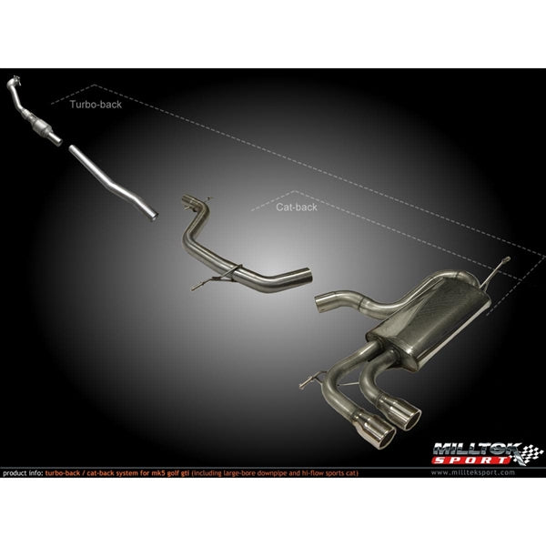Milltek Cat-back Volkswagen Golf Mk5 GTi 2.0T FSI