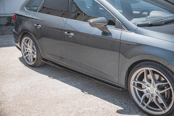 Maxton Side Skirts Diffusers V.5 Seat Leon Cupra / Fr Mk3 Fl - Gloss Black