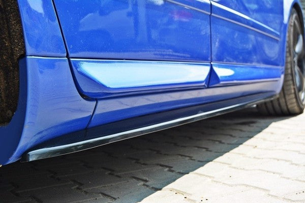 Maxton Side Skirts Diffusers Audi S4 / A4 / A4 S-Line B6 / B7  - Gloss Black