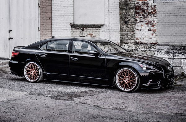 Maxton Side Skirts Diffusers Lexus Ls Long Wheelbase Mk4 Facelift - Gloss Black