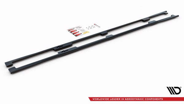 Maxton Side Skirts Diffusers Lexus Ls Long Wheelbase Mk4 Facelift - Gloss Black