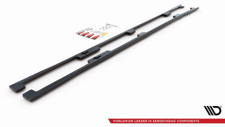 Maxton Side Skirts Diffusers Lexus Ls Long Wheelbase Mk4 Facelift - Gloss Black