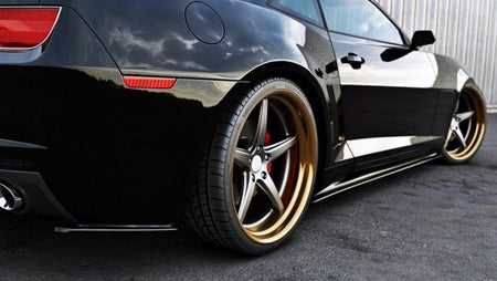 Maxton Rear Side Splitters Chevrolet Camaro V Ss - Us Version (Preface) - Gloss Black