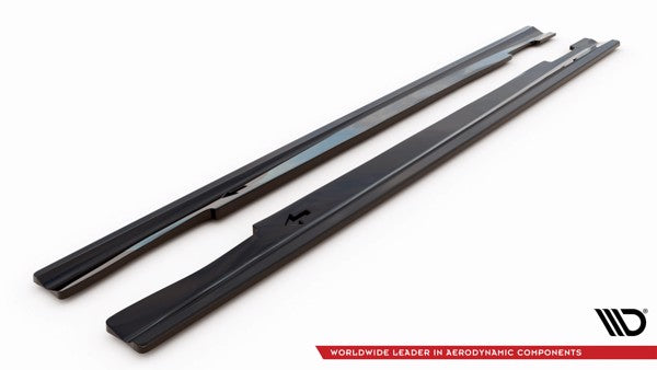 Maxton Side Skirts Diffusers Mercedes-Benz E63 Amg Sedan W212 Facelift - Gloss Black