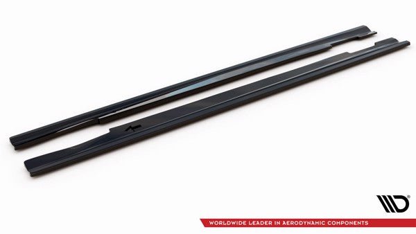 Maxton Side Skirts Diffusers Mercedes-Benz E63 Amg Sedan W212 Facelift - Gloss Black