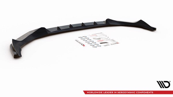 Maxton Front Splitter V.2 BMW X1 M-Pack F48 - Gloss Black