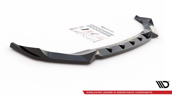 Maxton Front Splitter V.2 BMW X1 M-Pack F48 - Gloss Black