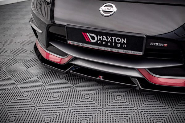 Maxton Front Splitter V.2 Nissan 370Z Nismo Facelift - Gloss Black