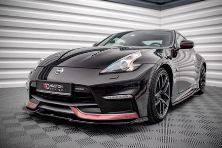 Maxton Front Splitter V.2 Nissan 370Z Nismo Facelift - Gloss Black