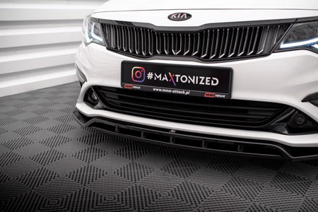 Maxton Front Splitter V.1 Kia Optima Mk4 Facelift - Gloss Black