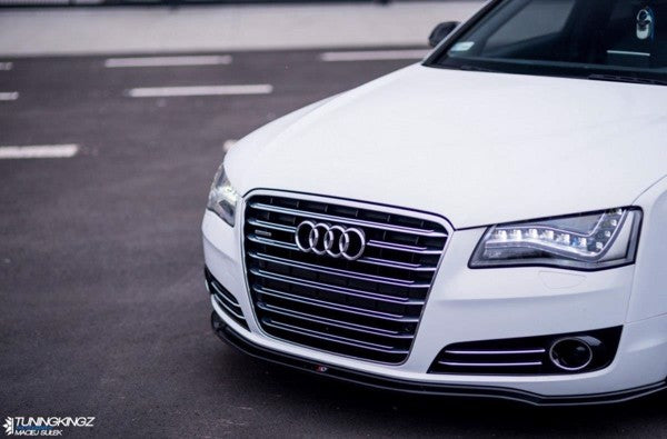 Maxton Front Splitter V.1 Audi A8 D4 - Gloss Black