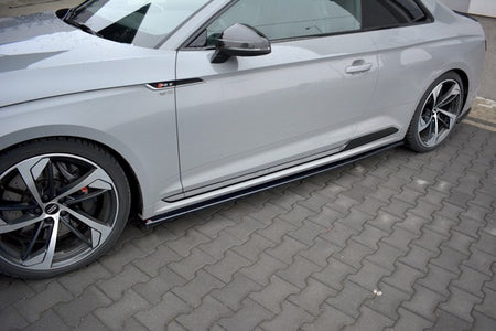 Maxton Side Skirts Diffusers Audi RS5 F5 Coupe - Gloss Black