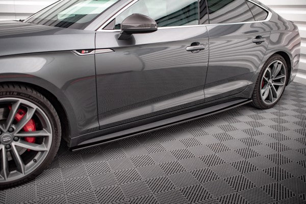 Maxton Side Skirts Diffusers Audi S5 / A5 S-Line F5 Sportback  - Gloss Black