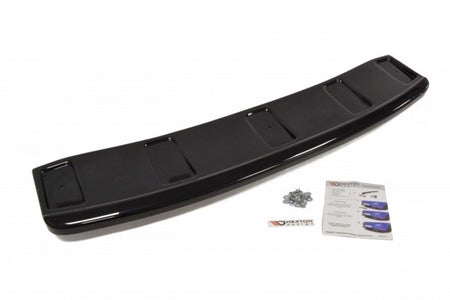 Maxton Central Rear Splitter Audi A7 S-Line (Facelift) (With Vertical Bars) - Gloss Black