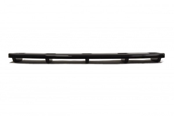 Maxton Central Rear Splitter Audi A7 S-Line (Facelift) (With Vertical Bars) - Gloss Black