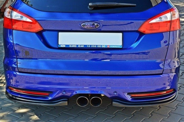 Maxton Rear Side Splitters Ford Focus St Mk3 Estate - Gloss Black