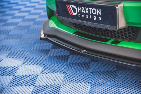 Maxton Front Splitter + Flaps V.2 Ford Mustang Gt Mk6 Facelift - Gloss Black