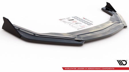 Maxton Front Splitter + Flaps V.2 Ford Mustang Gt Mk6 Facelift - Gloss Black