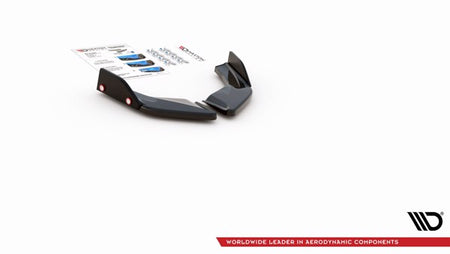 Maxton Rear Side Splitters + Flaps V.2 Volkswagen Golf 8 Gti - Gloss Black