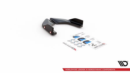 Maxton Rear Side Splitters + Flaps V.2 Volkswagen Golf 8 Gti - Gloss Black
