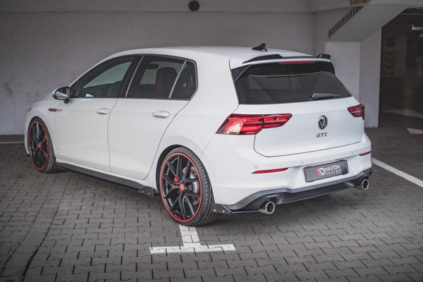 Maxton Rear Side Splitters + Flaps V.2 Volkswagen Golf 8 Gti - Gloss Black