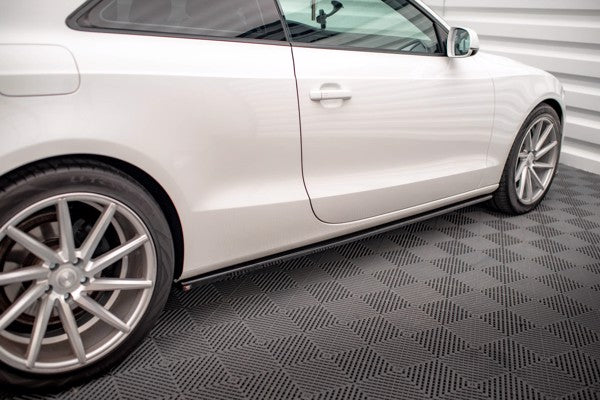 Maxton Side Skirts Diffusers V.2 Audi A5 / A5 S-Line / S5 Coupe 8T - Gloss Black